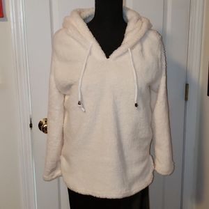 Shaggy faux furry soft hoodie